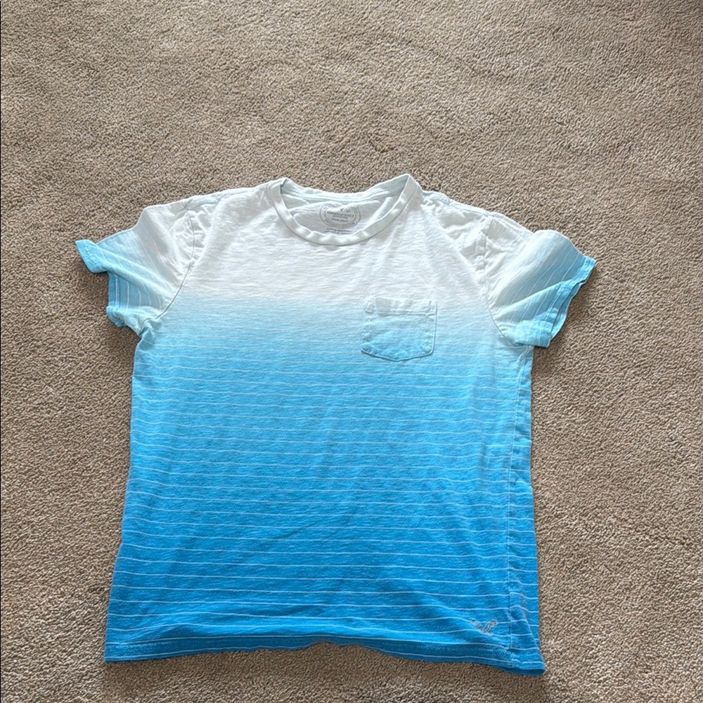 Blue and White Ombre T-Shirt